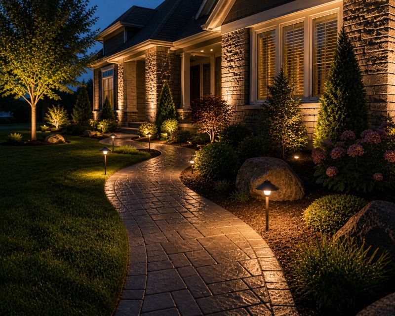 Courtyard Light Installation in Overland Park, KS