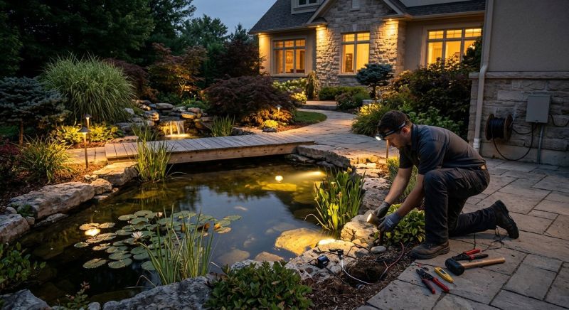 Pond Lighting Installation in Littleton, CO