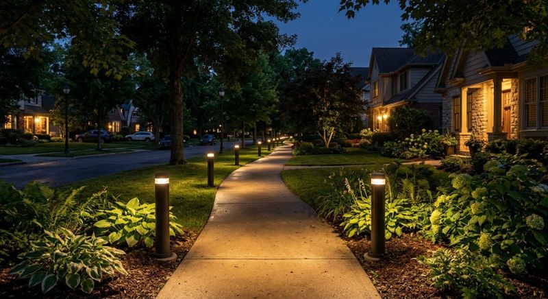 Sidewalk Lighting Installation in Provo, UT